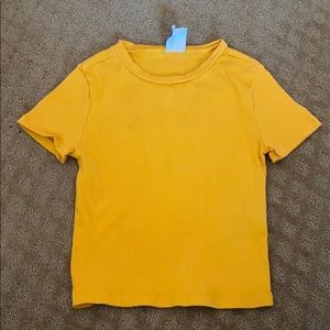Ribbed Yellow Tee